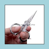 Kitchen Scissors Knives Accessories Kitchen Dining Bar Home Garden Folding Portable Travel Stainless Steel Art Dhy9A