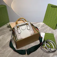 Projektant torebki MM NOWOŚĆ BAMBOO BAMBOO BAMBOO TORB VINTAGE Znakomita Lady Shopper torebka wypoczynek Crossbody Crossbody Bag luksusowe portfele torby rozpinające torby 20 cm