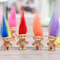 3 cm colorato bambola troll bambola Happy Love Family Membri
