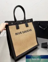 largel fashion embroidery high quality Tote bag Rive Gauche Ladies handbag beach luxury designer travel with logo