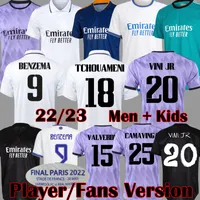 camisetas de madrid real camiseta de fútbol 21 22 HAZARD VINICIUS VINI JR ASENSIO MODRIC CAMAVINGA chandal hombres + conjunto de kits para niños 2021 2022 de la soccer jerseys