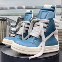 top quality Boots Men Ankle Big Size Maga Jumbo Wide Shoelaces Genuine Leather Fashion Sneakers Street Style Hip-hop High-top Shoes