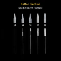 Plast 1/3/5/7 engångsbestämda traditionella ögonbryn tatuering nålar tips permanent makeup nål spets tatuering munstycke nål kepsar
