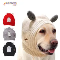 Dog Apparel Pet Warm Hat Cap Winter Autumn With Ears Cute Christmas Pets Accessories For Small Large Dogs Funny Costume Clothes BulldogDog