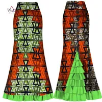 Африканские юбки для женщин длинная макси -юбка для женщин плюс размер Новые африканские женщины Ctlides One Piece Lady Olde 4xl Natural WY300218N