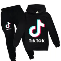 Teen Kids TikTok Clothes Set Boys Girls Hoodies and Jogger Pants 2 Pcs Suits Tik Tok Tracksuit Outfits Children 3-14 years309r