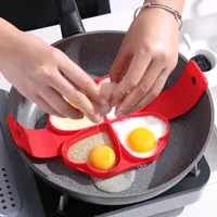 Egg Pancake Ring Nonstick Pancakes Maker Mold Silicone Egg-Cooker Fried Egg Shaper Omelet Moulds for Kitchen Baking Accessories