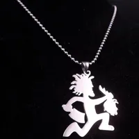ship silver ICP Jewelry Fashion Stainless Steel Hatchetman Take Girls Heads Juggalette Pendant with 3mm 30 inch curb chain Ne253I