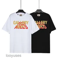 Tshirts GalleryDepts T Gary Shirt Gilt Lettered Print Men e Women's Casal embalam grandes camisas de manga curta de moda de rua High Street
