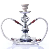 Arab Hookah Set Finished Product Double Hose Hookah Smoking Tool Accessories Water Pipe Glass Bong Shisha285D