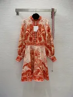 709 L 2022 Brand de verão Mesmo estilo vestido de manga longa Empire moda feminina stand colar de alta qualidade weini