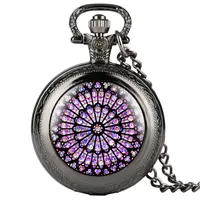O Notre Dame de Paris Cathedral exibe relógios antigos de quartzo de bolso de colar de bolsa de colar para homens presentes para homens2643