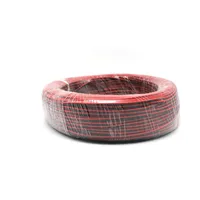 Cable negro de 2 pines cable de alambre aislado de PVC para un solo color 5050 3528 5630 3014 2835 Fuera LED 600m lote rojo y negro alambre218l