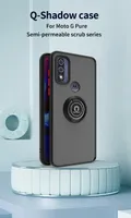 Telefonfodral f￶r Motorola G Play G22 E32 G30 G50 Rotation Ring Kickstand Mount Protection Cover
