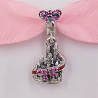 Andy Jewel Jewelry 925 Sterling Silver Beads Micky and Minny Mouse DSN Parks Holiday Charm Pandora Charms Fits Fits European Pan247b