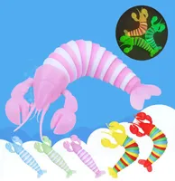 UPS Fidget Toys Sensory Rainbow Luminous Decompression Toy Lobster Slug Puzzle Anti Stress Utbildning Barn Vuxna överraskar grossist i lager