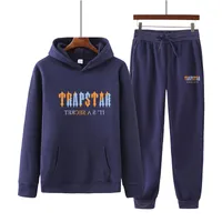 Designer Tracksuits Trapstar Brand Logo Men Sets Fashion Sporting Pak Hooded Sweatshirt en Sweatpants Mens Clothing 2 stuks Set Winter Kleding