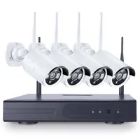 4PCS 4Ch CCTV Wireless 720p NVR DVR 1.0MP IR Outdoor P2P WiFi IP -Überwachungskamera Videoüberwachung - US261L