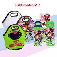Sublimation Blanks Neoprene Lunch Bag Insulated Thermal Lunch Bag Carry Case Handbags Tote with Zipper for Adults Kids Outdoor Tra230s