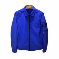 Veste pour hommes au début du printemps 2022 Nouveau Simple Couleur Solide Métal Nylon Sleeve Jacket J Poche