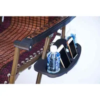 ツール折りたたみチェアトレイアクセサリー携帯用旅行飲み物ホルダー屋外ラウンジクリップブラックキャンププラスチックレシリカーカップH220418