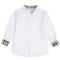 Big Boys Casual Shirts Cotton Kids Plaid Long Sleeve Shirt Spring Autumn Children Turn-Down Collar Shirt Child Tops 3-12 Years