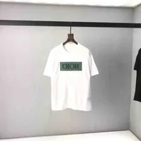 고급 캐주얼 티셔츠 새로운 남자 자수 마모 디자이너 짧은 슬리브 티셔츠 100% 면화 고품질 도매 흑백
