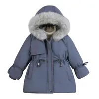 LZH 2022 유아 소녀의 겨울 재킷 아이 키즈 코튼 재킷 두꺼운 따뜻한 모피 후드 다운 자켓 아동 3-4-5-6 년 J220718