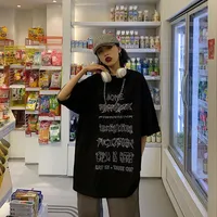 Frauen T-Shirt Sommer Koreanische Version des dunklen Kettenanhänger
