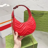 Top Quality Underarm Bag Classic Leather Designer Bag Women Fashion Handheld Diagonal Half Marmont Wallet Luxury Handbags Lady Clutchs Purses 2022 new