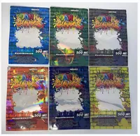 Dank gummies väskor 500 mg zip lås ätbara detaljhandelsförpackningar maskar bär godis gummy väska luktsäker mylar sg