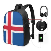 Backpack Iceland Flag Icelander Country Map IT&#39;S IN MY DNA Fans Student Schoolbag Travel Casual Laptop Back Pack UnisexBackpack