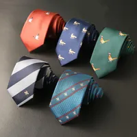Linbaiway 7cm Mens corbata Jacquard Woven Cravatta Neck Ties for Man Bridegroom Business NETARTIE Camisa Corbatas logotipo personalizado