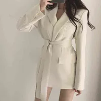 Korean AllMatch Casual Elegant Suit Jack Women Ol Elegant Black Beige Blazer Jacket Sharp Autumn New 2020 Fashion Outrun J220813
