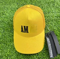 Neue Designer Ball Caps Trucker Hats Mode Stickbuchstaben hochwertige Baseballkappe Gelb gelb