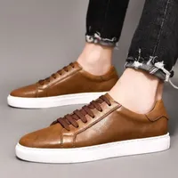 Casual Sneakers Men and Women Shoes Solid Color PU Leather Simple Fashion Round Head Comfortable Breathable Lightweight Couple Sports Shoes DP416