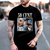 Gráficos de ropa de 50 centavos de 50 centavos vintage camiseta de manga corta camiseta unisex camiseta unisex camiseta