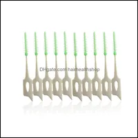 Floss dentaire oral Health Beauty 40 PCS / Box Plastique souple Gingival Brush Toottick Brosse Dhwqn