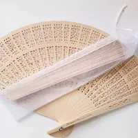 Arts Crafts подарки зонтики персонализированные сандаловые раскладные ручные вентиляторы с вентилятором органзы Свадьба Фан партии