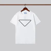 2021 Luxe casual Prad T-shirt Nieuwe herenkleding Designer Designer Korte mouw PRAD T-shirt 100% Katoen hoogwaardige groothandel zwart en wit