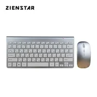 Zienstar Russian Slim 2.4g Combo de mouse de teclado sem fio para MacBop para MacBop TV Box PC Smart com receptor USB 210610221H