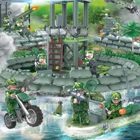 Camouflage Army Minifig Mini Toy Figure Armed Troop Jungle Commandos Amphibious Special Forces Military Model Modern War Building 193A