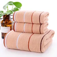 Handdoek katoen met drie segment streep badbad set geschenk absorberend gezicht pack 100 hand voor kinderen mannen vrouwen volwassenen volwassenenstowel