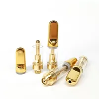 Atomizzatori di cartucce a vapori oro 0,5 ml 0,8 ml 1,0 ml Carrelli della bobina in ceramica vuota COLORE GOLDEN 510 FILIZZAZIONE TH205 in pacchetto in schiuma