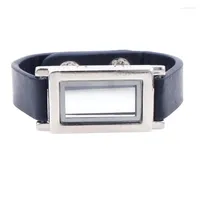 Bangle 5Pcs Selling H Shape With Watch Stape Glass Memory Locket Wrist Bracelet Charms For Men Women Gift Jewelry Making BulkBangle Raym22