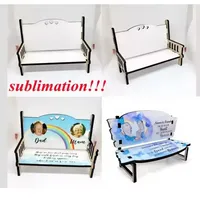 Sublimation Mdf Memorial Bench para decoración de escritorio Gloss Gloss blancos en blanco Hardboard Love Bench FY5421 SXAUG17