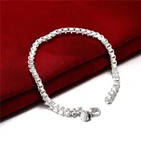 Sterling Silver Plated Box Link Chain Bracelet GSSB172 fashion 925 silver plate jewelry bracelets3438