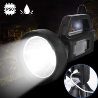 Flashlights Torches Super Powerful LED YD-899 Solar Tactical Torch USB Rechargeable Waterproof Lamp Ultra Bright Lantern Camping