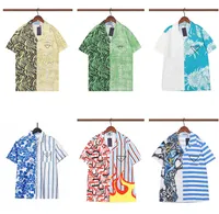 Luxe heren shirts mode geometrische print bowlen woemsn tops shirt hawaii bloemen casual ontwerper shirts heren mannen slank fit korte mouw 13 kleuren Aziatische maat m-3xl
