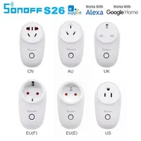 Sonoff S26 WiFi Smart Socket US/UK/CN/AU/EUワイヤレスプラグパワーソケットSmart Home Switch Work With Alexa GoogleアシスタントIFTTT291V